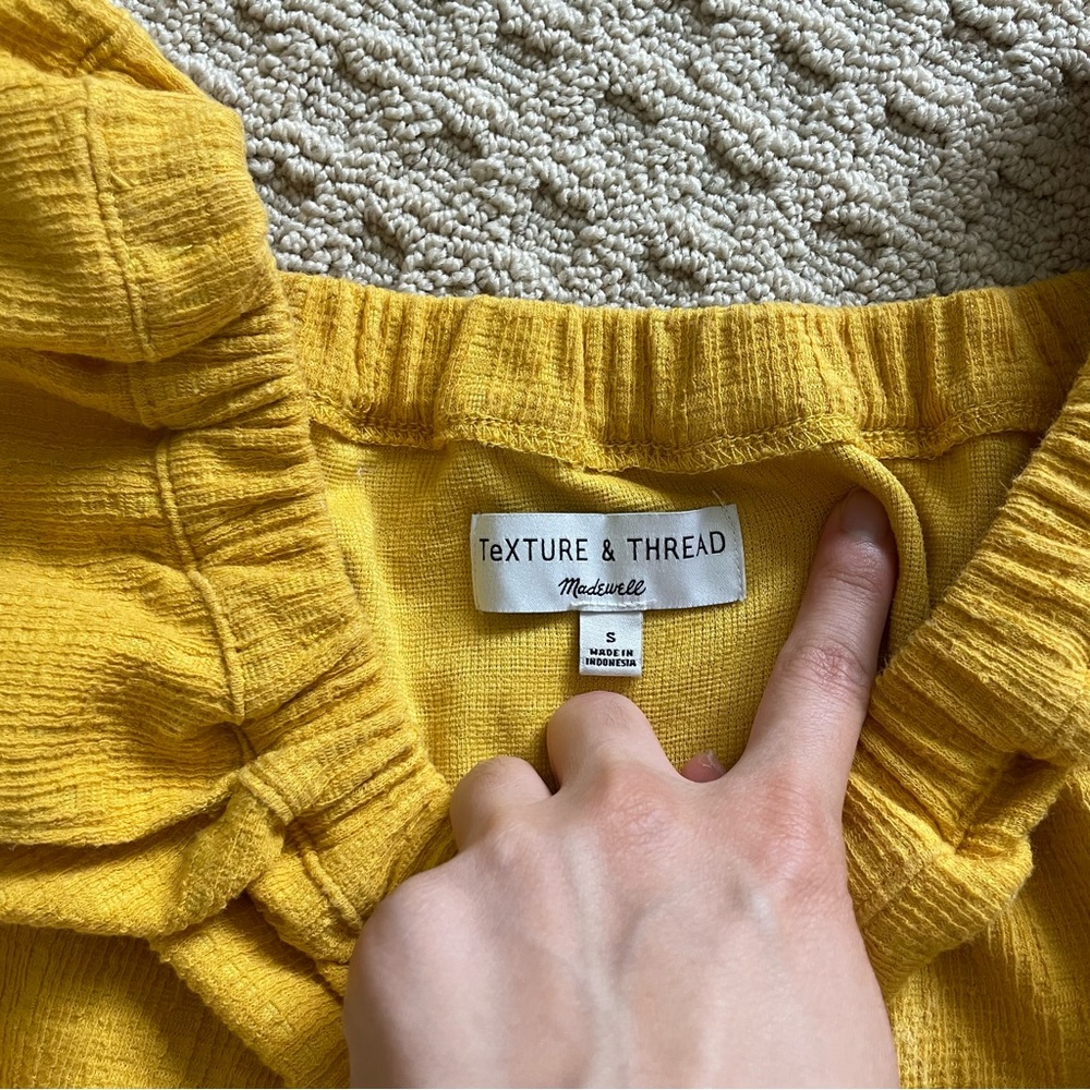 Madewell Yellow Blouse - Picture 3 of 3
